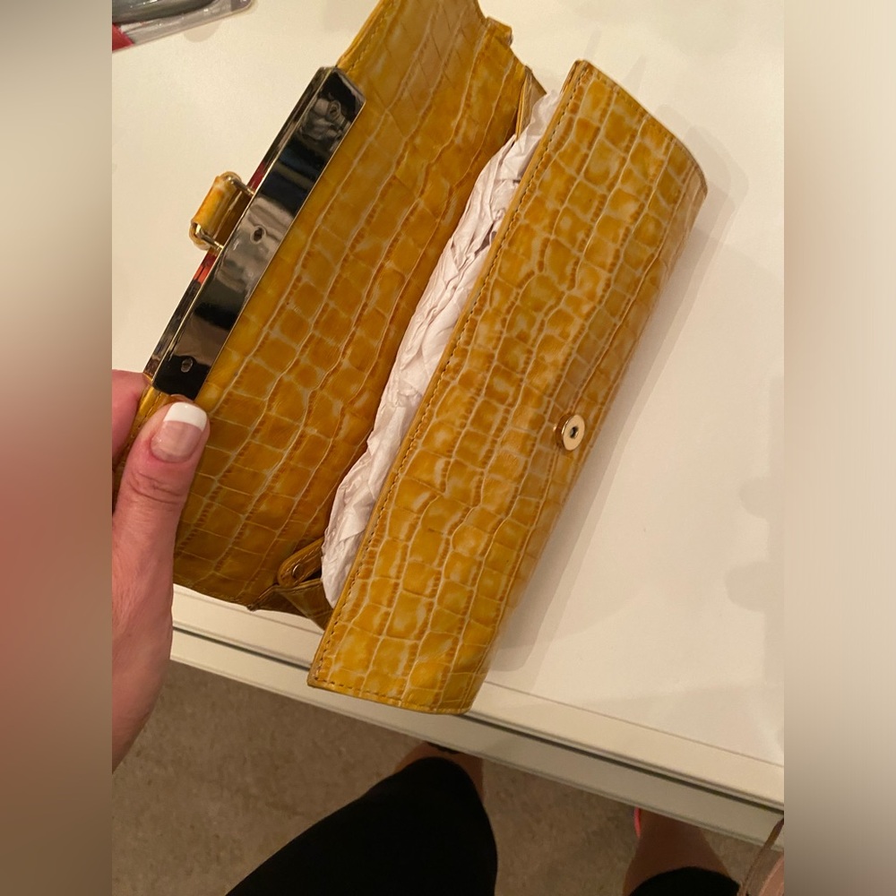 Beautiful bright yellow Charles David clutch